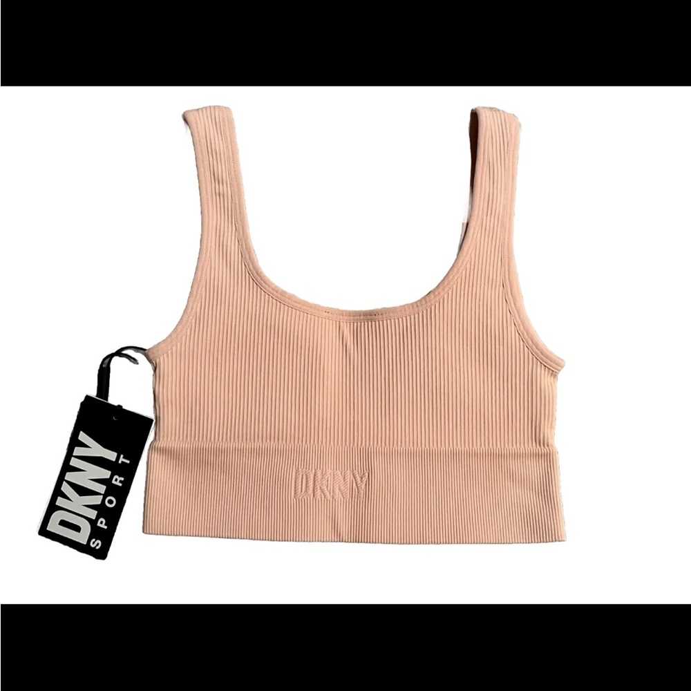 NWT DKNY Blush Pink Sports Bra Athleisure Padded XS